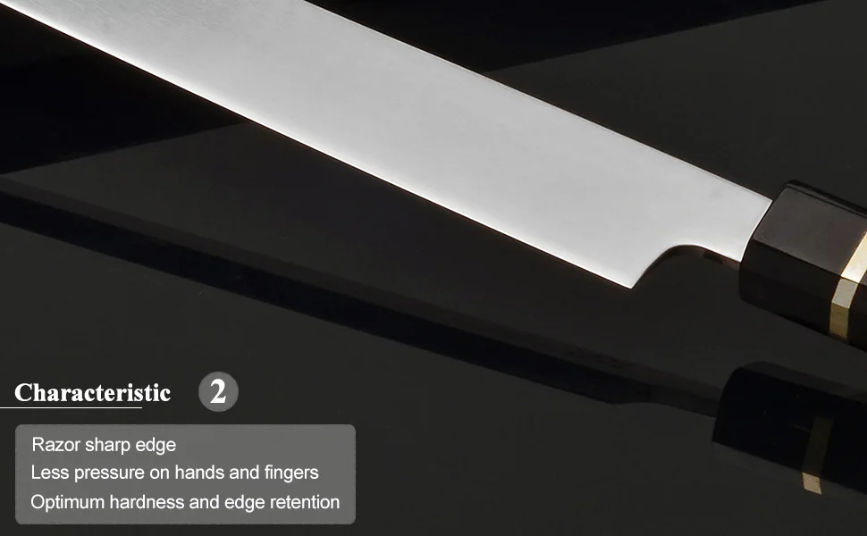 Японский Нож для суши Sashimi Kiritsuke, кухонные ножи из немецкой нержавеющей стали, японские филе лосося, нож для удержания края, оболочка 5 г