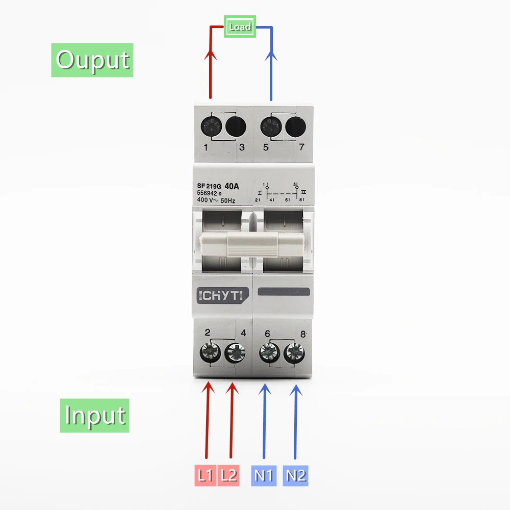 light switch smart 2P 40A MTS Dual Power Manual Transfer Switch  Interlock Circuit Breaker light timer switch