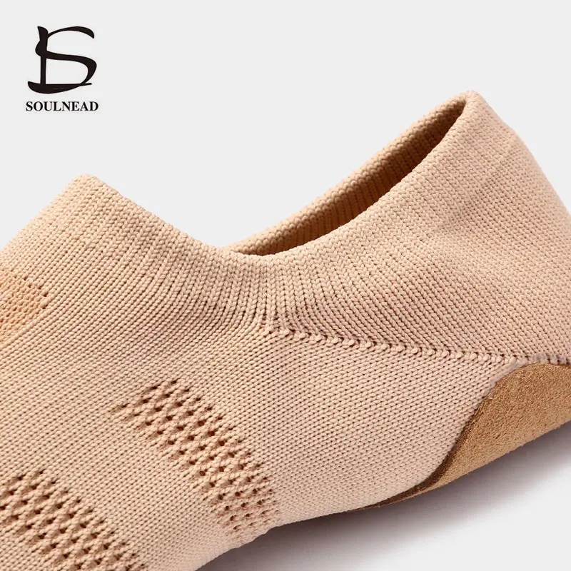 Women Dance Shoes Adult Kids Ballet Dancing Shoe Soft Sole Breathable Ballroom Jazz Dance Sneakers Female Yoga Shoes Size 28-42 5