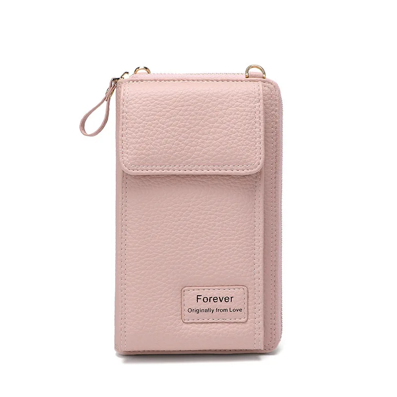 

2020 New Korean Fashion PU Female Bag Large Capacity Diagonal Bag Litchi Pattern Multifunctional Mobile Phone Bag Lady Wallet
