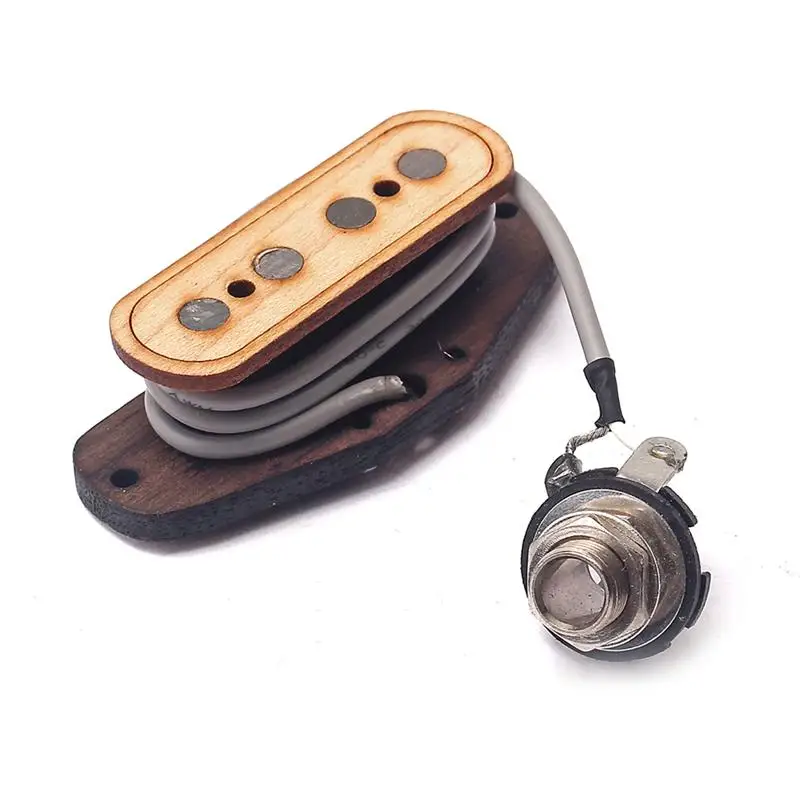 1 шт. Soundhole Пикап 4-х полюсной четыре строки сигарный ящик для гитары Деревянный из клена Запчасти хамбакер для музыкальных инструментов для бас-гитары