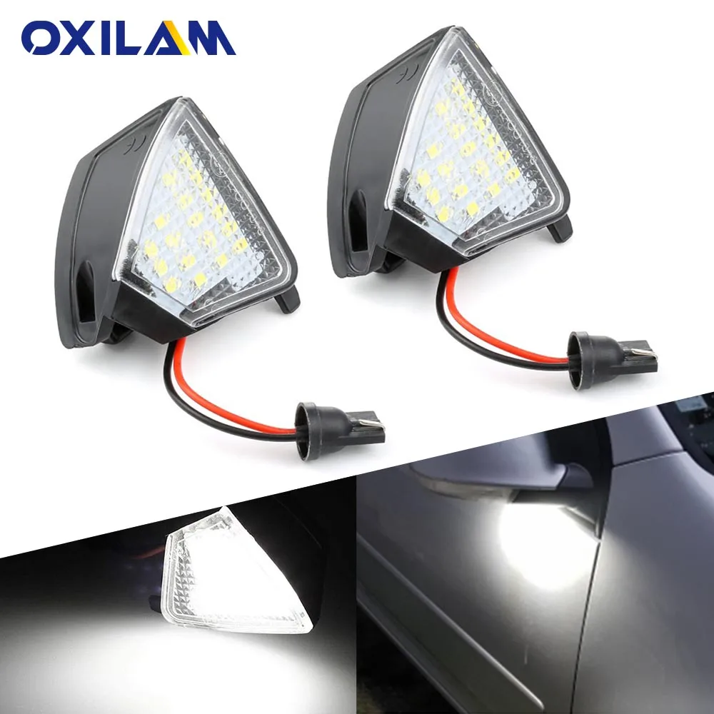 2x LED Side Mirror Puddle Light Car Lamp Canbus No Error Bulb For VW GOLF5 GTI V MK5 Jetta Passat B5.5 B6 Sharan Superb EOS | Автомобили и