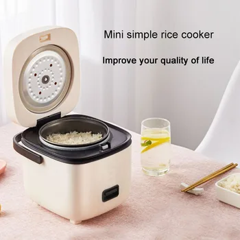 

220V Electric Rice Cooker Food Steamer Cooking Pot Mini Portable Heating Lunch Box Noodles Hot Pot Cooker 1.2L 1671788