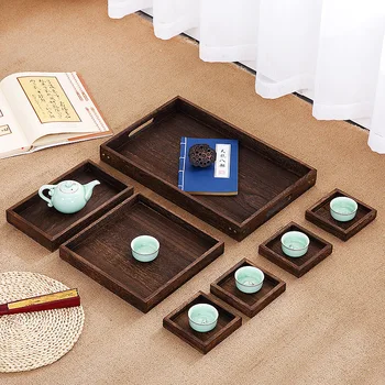 

7PCS Solid Wooden Tea Tray Drainage Water Storage KungfuTea Set Room Board Table Chinese Tea Cup Ceremony Tools Tea Set