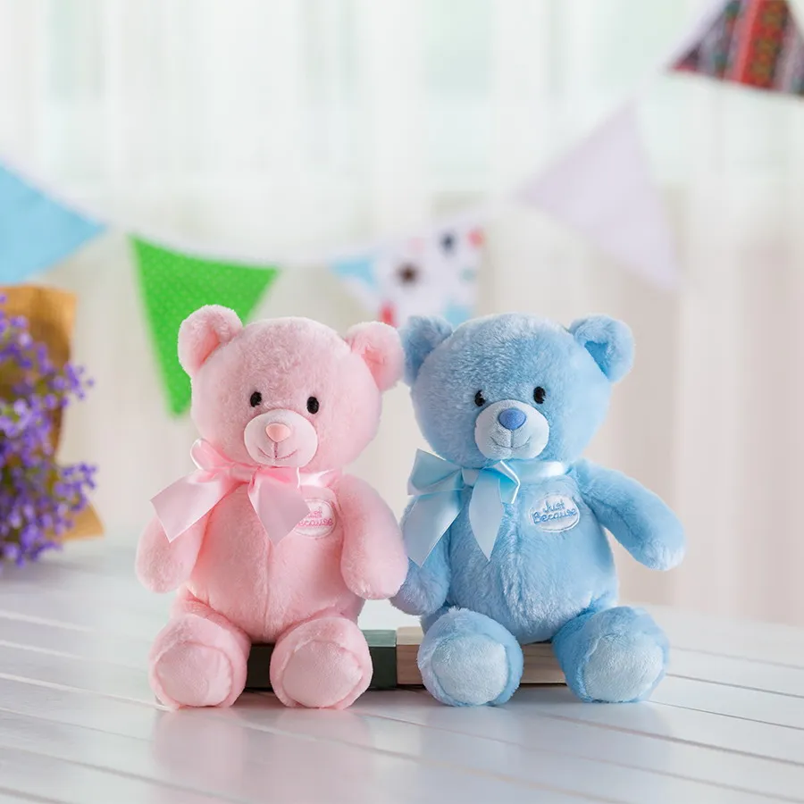Kawaii Peluches Just Because My 1st Teddy Pink / Blue Bear, 12