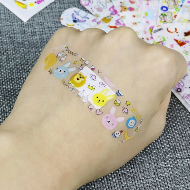 New 120Pcs Cute Cartoon Band Aid Waterproof Breathable Hemostasis Adhesive Bandages First Aid Emergency Kit For Kids Children 6