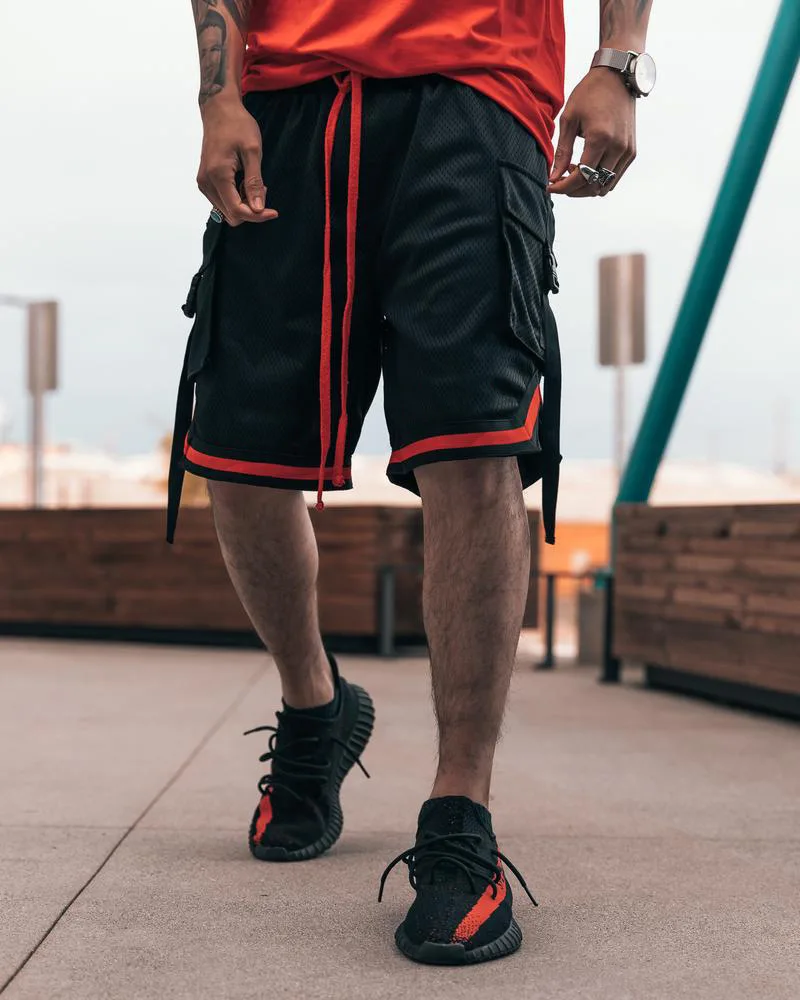 

Non-Logo Mesh Shorts Men's Loose-Fit Outdoor Sports Shorts Quick-Dry Running Shorts Men's Shorts