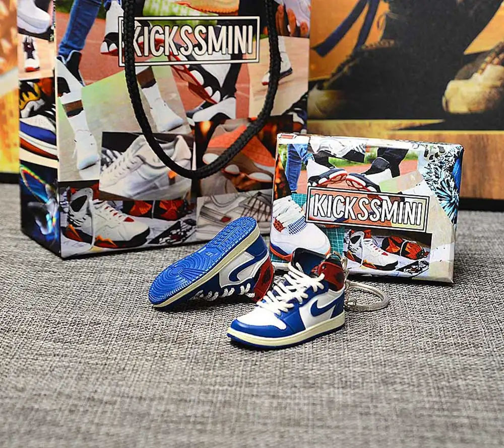 Дропшиппинг личность Jordan поколение AIR JORDAN 1 ретро высокого Союза 3D Кроссовки фигурный брелок сумка Подвеска парный брелок