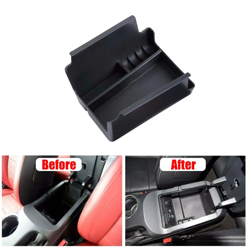 Car Armrest Box Center Console Storage Glove Organizer Insert Tray For Ford Mustang 2015 2016 Accessories | Автомобили и