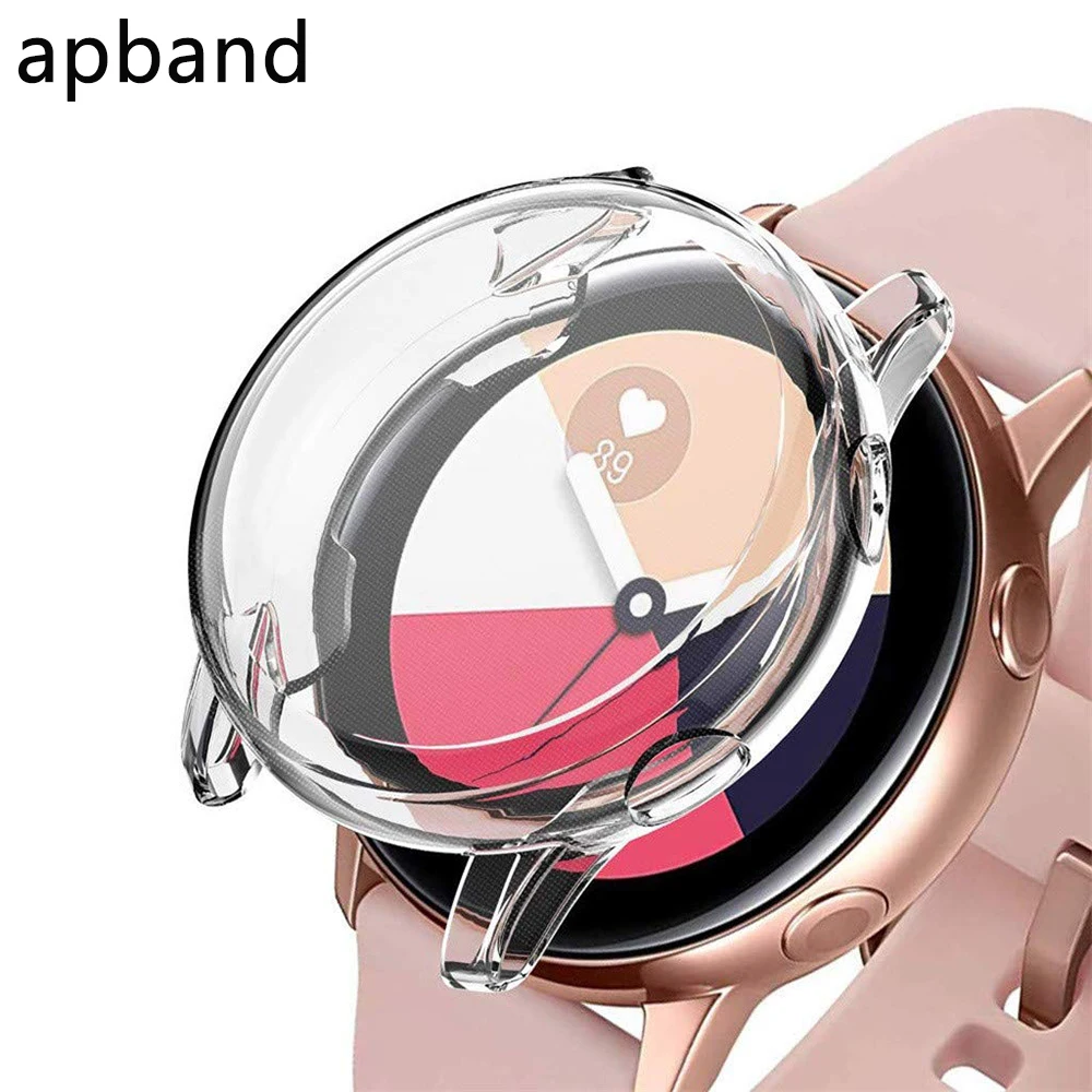Чехол для samsung galaxy watch active/active2 чехол бампер аксессуары протектор полное покрытие силиконовый защитный чехол для экрана