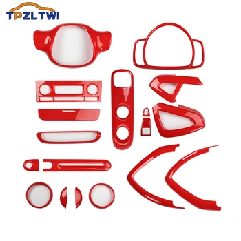 

High Quality ABS Red Color Car Interior Decoration Moulding Whole Body Vehicle Sticker for Mercedes Smart 451 fortwo 3D Stickers