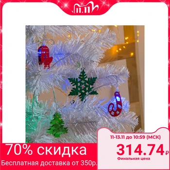 

Garland "Thread" 4 m with attachments "Winter's Tale", IP20, transparent thread, 20 LED, multi glow, 8 modes, 220 V