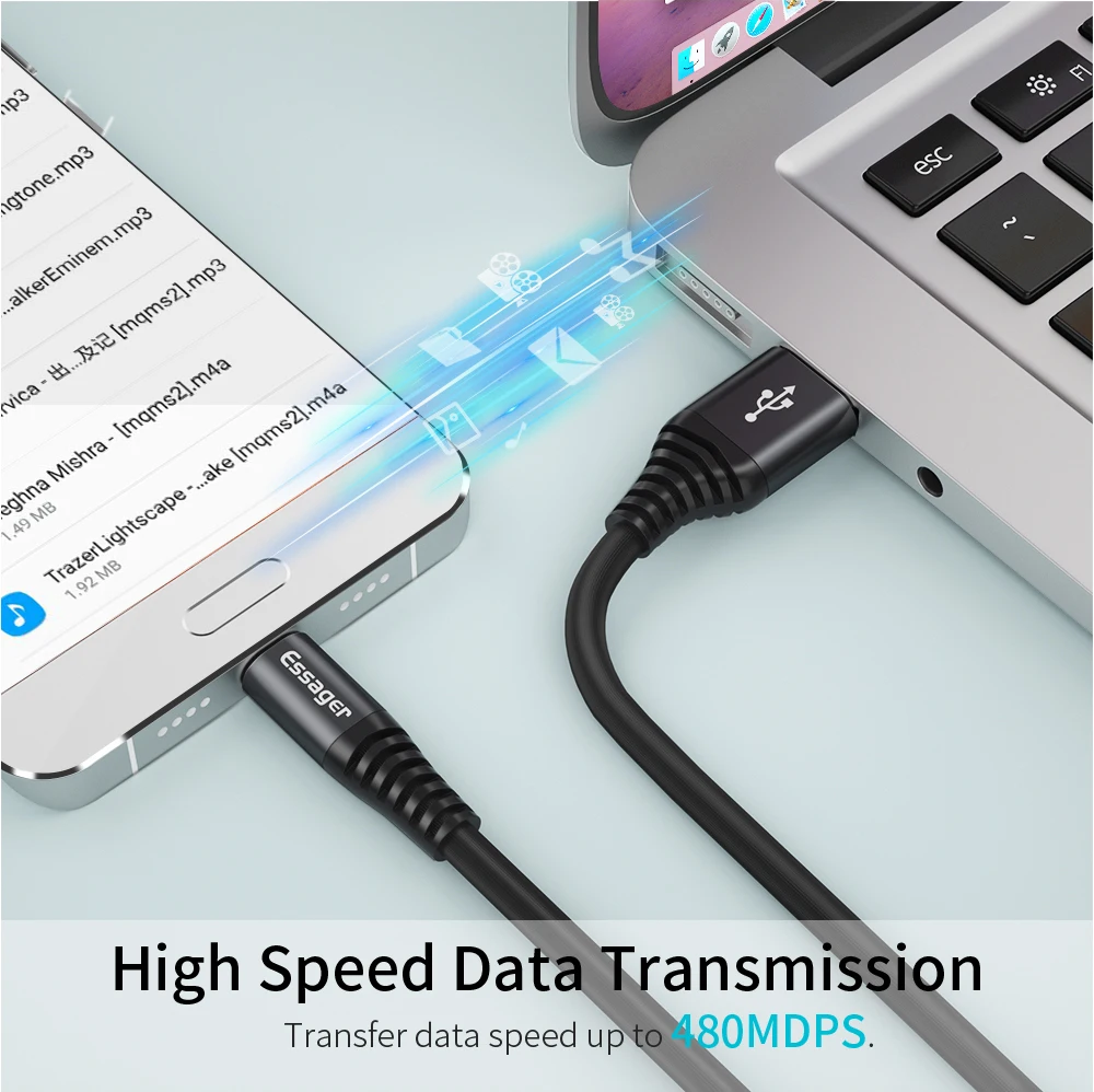 Micro USB кабель, Essager 2.4A провод для быстрого заряда данных зарядное устройство через Micro USB для Xiaomi Redmi Note 5 samsung huawei кабели для мобильных телефонов