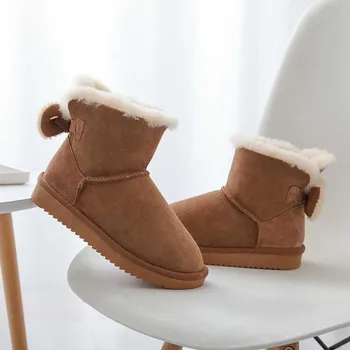 

Beautiful Nice Genuine Sheepskin 2019 Real Sheepskin Women's Winter Classic Woman Snow Boots Ankle Women Boots Women Shoes