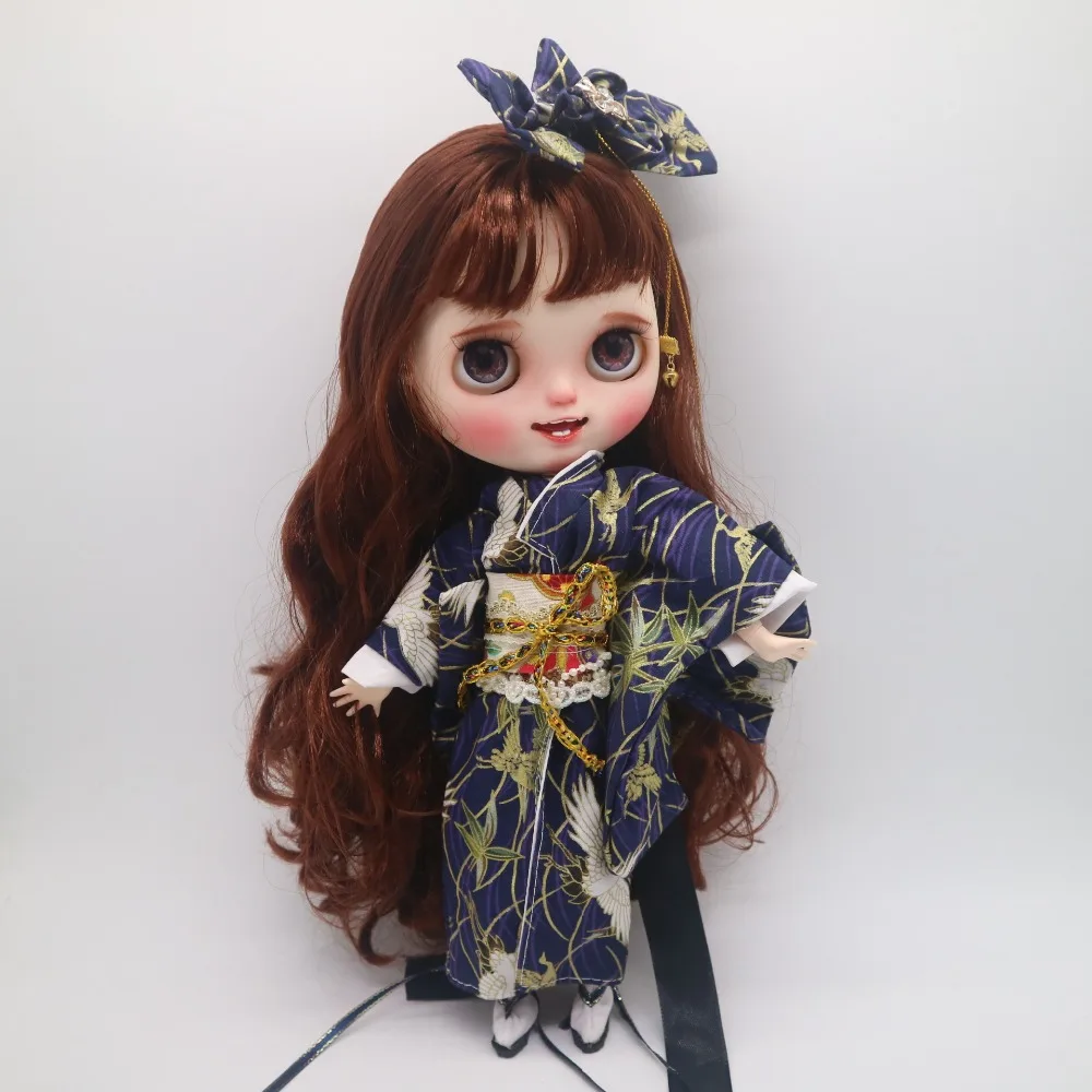 Кимоно для куклы Blyth, японская Одежда для кукол, одежда хорошего качества
