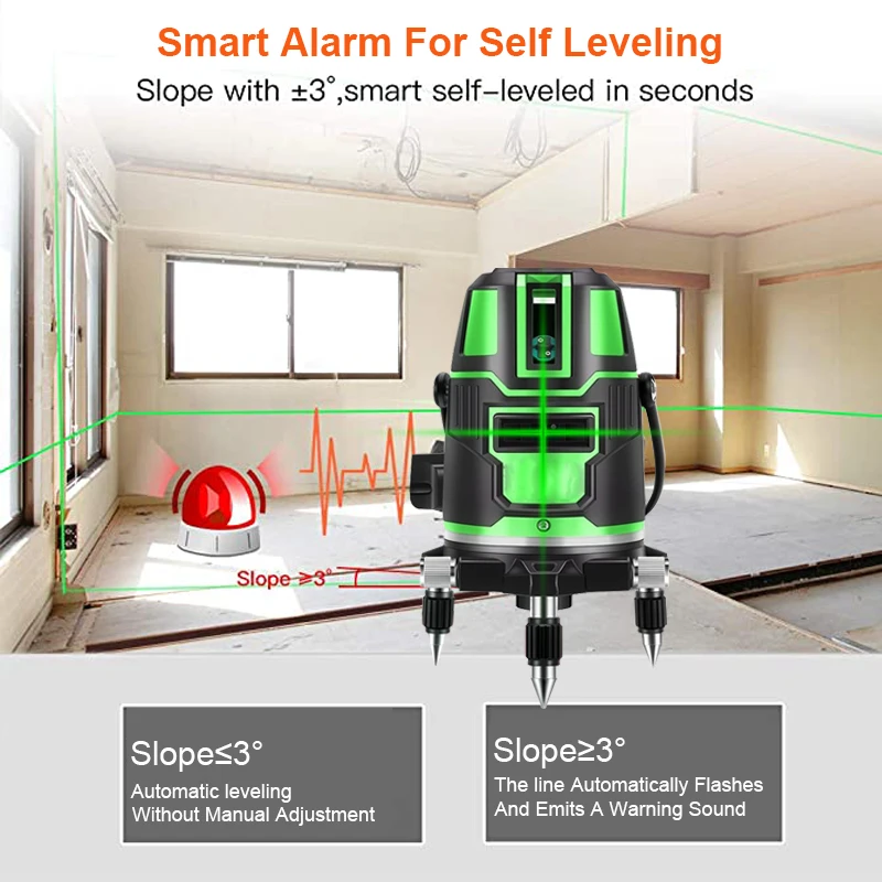 Portable Laser Meter 360° 2‑Line 1‑Point Leveling Tool for Architecture Building Portable Laser Meter 360° 2‑Line 1‑Point Leveling Tool for Architecture Building