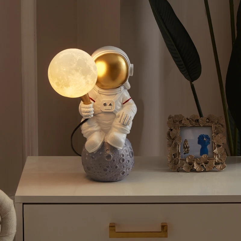 

Nordic Decoration Gift Night Light Astronaut Wall Lamp Creative Personality Living Room Bedroom Children's Room Moon Exploration