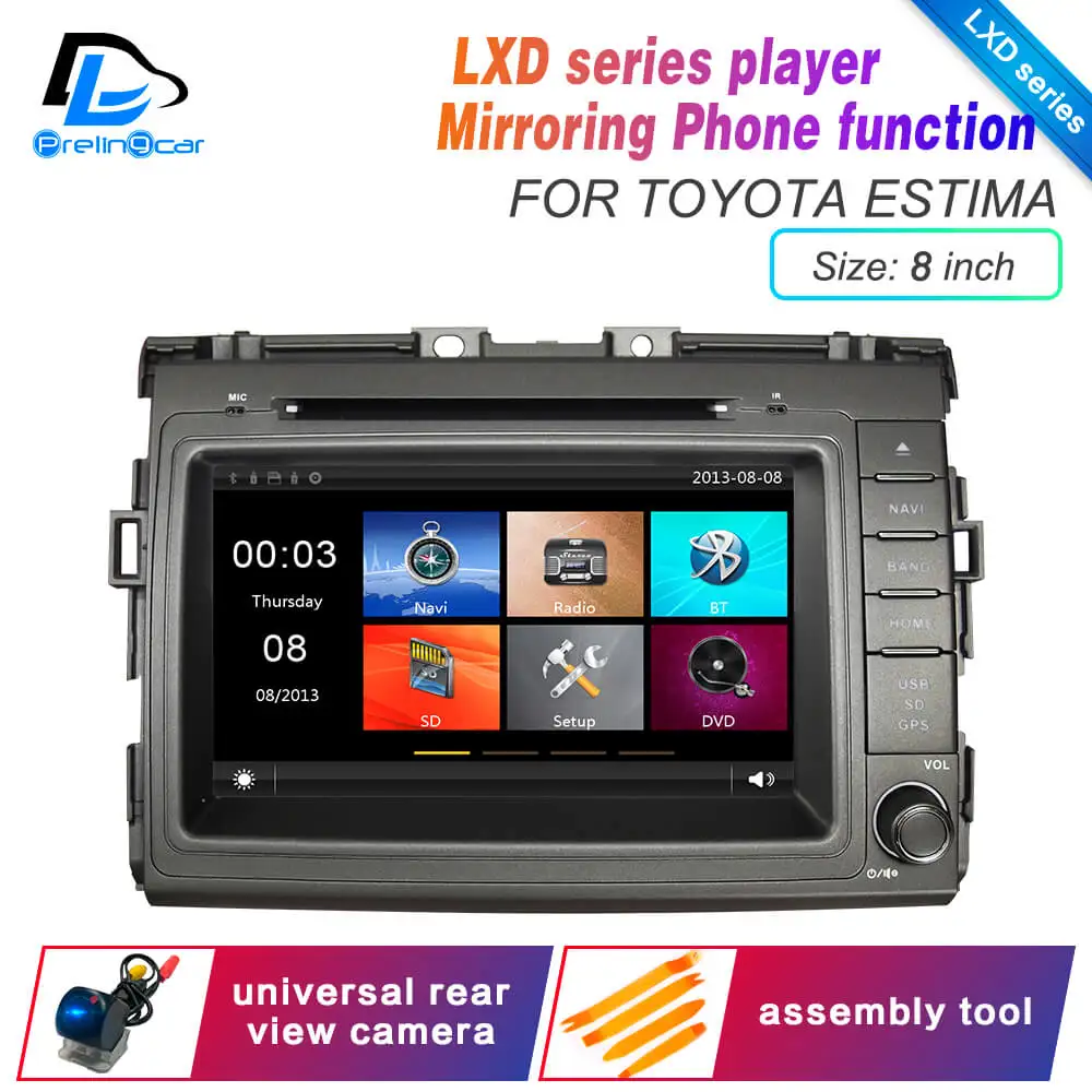 Android 9,0 DSP сабвуфер 4G Lte мультимедийный dvd-плеер для toyota estima Автомобильный подголовник монитор Радио Стерео навигационная система - Цвет: LXD player with gift