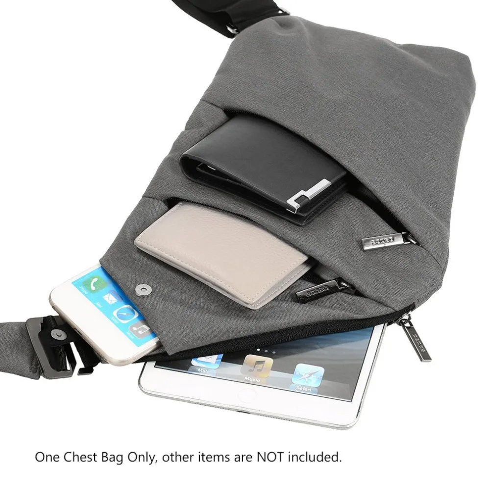 Мужская деловая сумка для путешествий, сумка на плечо с защитой от кражи, защитный ремень, цифровой нагрудный чехол для хранения