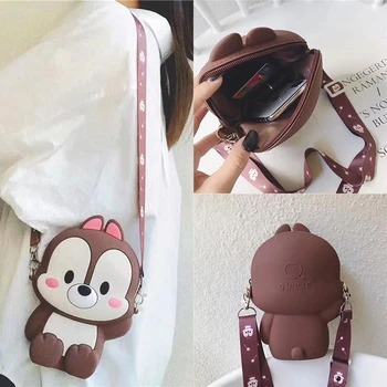 

Hot Sale Silicone Mobile Phone Bag Cute Cartoon Girl Shoulder Messenger Bag Spring Student Messenger Bag Kawaii Shoulder Bags