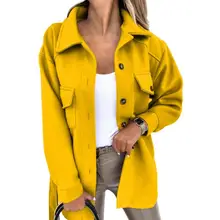 

Classic Casual Coat Turn-down Collar Charming Turn-down Collar Women Coat Women Coat Woolen Coat