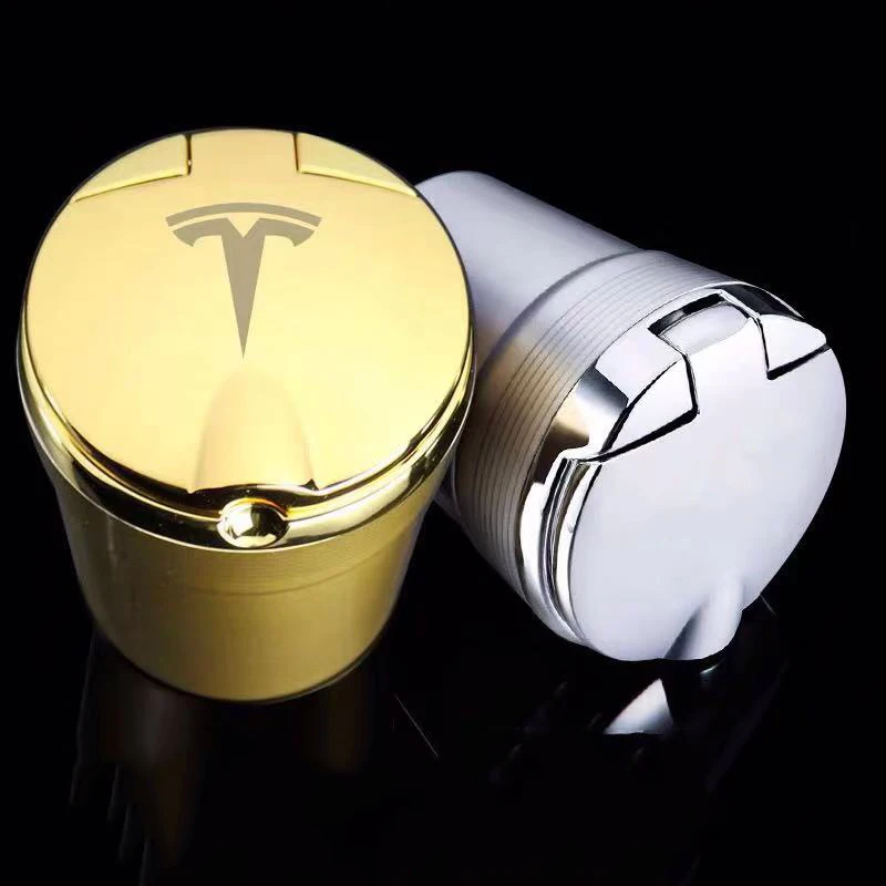

For Tesla MODEL 3 MODEL X MODEL S MODEL Y car ashtray with LED light cover car ashtray special modification
