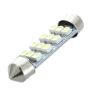 

White Dome 12 SMD LED Car Interior Bulb Light 41mm 12V