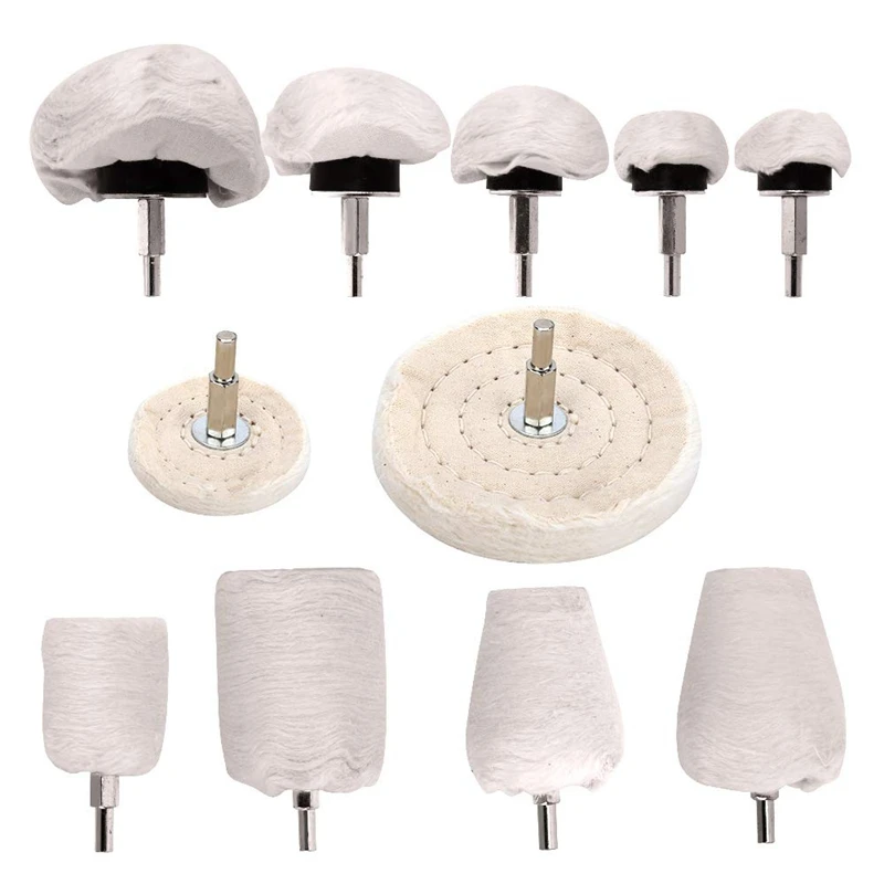 11Pcs Buffing Wheel for Drill Polishing Kit with 1/4 Inches Hex Shafts Manifold/Aluminum/Stainless Steel/Chrome | Инструменты