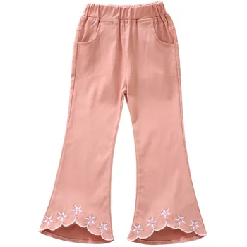 

Boot Cut Pants For Toddler Girls Toddler Babys Girls Bell Bottom Wide Leg Stretch Solid Long Trousers Children's Printing Pants