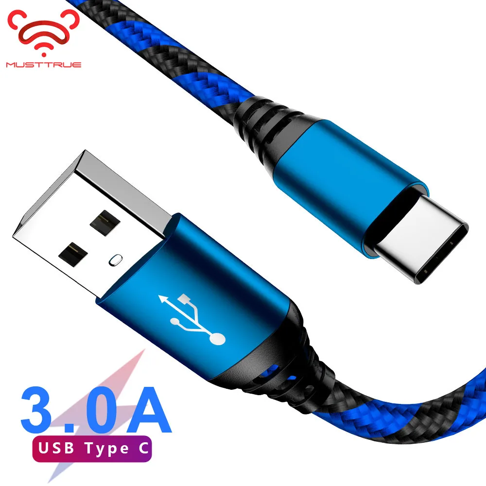 MUSTTRUE USB Type c зарядный кабель для синхронизации huawei p30 pro типа шнур samsung s10 USBC