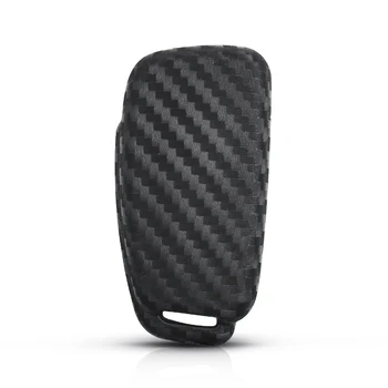 Cover chiave telecomando per Audi Sline A3 A5 Q3 Q5 A6 C5 C6 A4 B6 B7 B8 TT 80 S6 - KEYYOU custodia portachiavi in Silicone per auto a 3 pulsanti per Audi Sline A3 A5