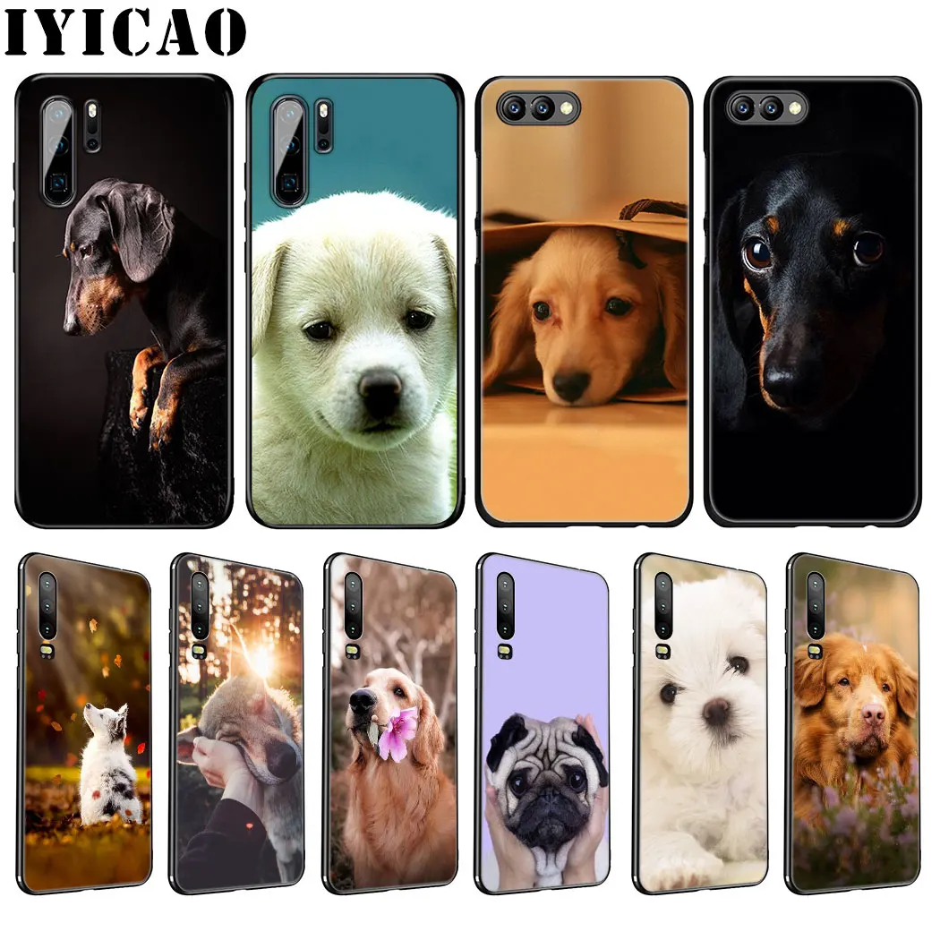 IYICAO щенки собака мягкий чехол для huawei P30 P20 Pro P10 P8 P9 Lite Mini 2017 P Smart Z плюс 2019 крышка |
