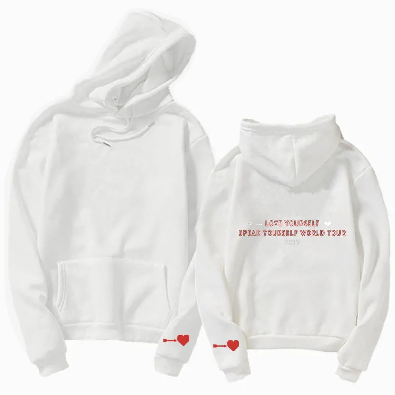 K-pop Bangtan Boys Love Yourself world tour love youerself альбом Толстовка в стиле хип-хоп коллекция одежды