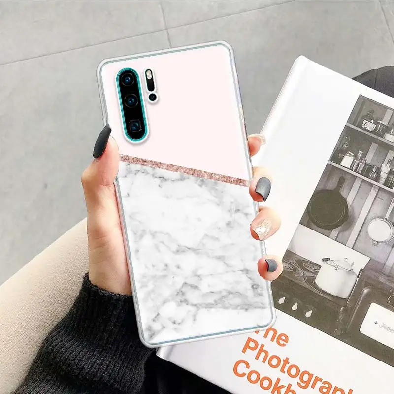 Золотой Розовый Блестящий чехол для huawei P20 P30 P Smart Z Plus P10 mate 30 10 20 Lite Pro силиконовый чехол для телефона - Цвет: TR078-5