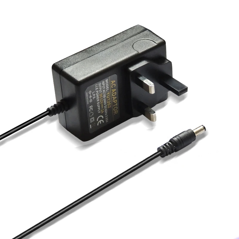 120pcs 24V1A high quality AC 100V-240V Converter Adapter DC 24V 1A Power Supply UK Plug DC 5.5mm x 2.1mm 1000mA