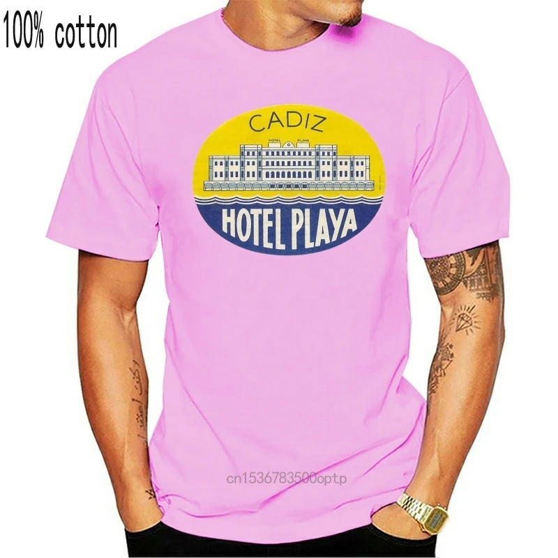 Cadiz Hotel Playa Испания Ретро Винтажная Футболка Высокое качество Пользовательские