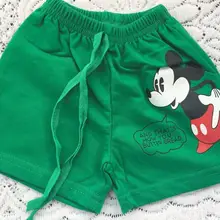 Шорты с героями мультфильмов для мальчиков, детские летние хлопковые Зеленые Короткие штаны, летние шорты для мальчика