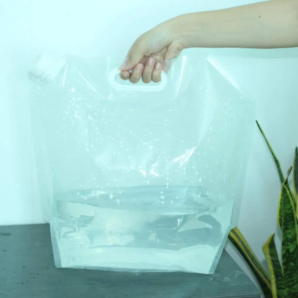 5L PE сумка для воды, портативная складная сумка для хранения воды, подъемная Сумка для кемпинга, походов, выживания, гидратации, хранения мочевого пузыря