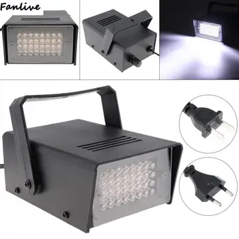 

10pcs 32 LEDs Mini Strobe Voice Control Stage Effect for Small Party Bar Home Family Gathering KTV DJ Light