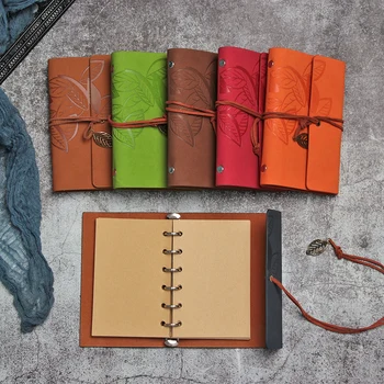 

1PC Classic Retro Notebook PU Leather Loose-leaf Diary Note Book Journal Sketchbook Stationery School Office Supplies