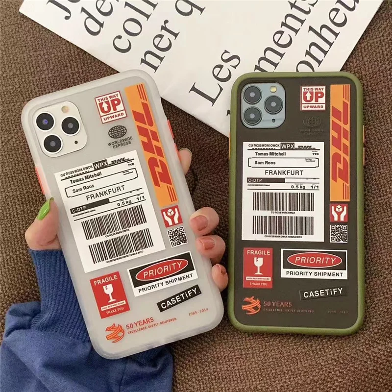DHL Лидер продаж Экспресс 50th юбилей Edition этикетка чехол для iPhone 11 Pro MAX X XS макс 7 8