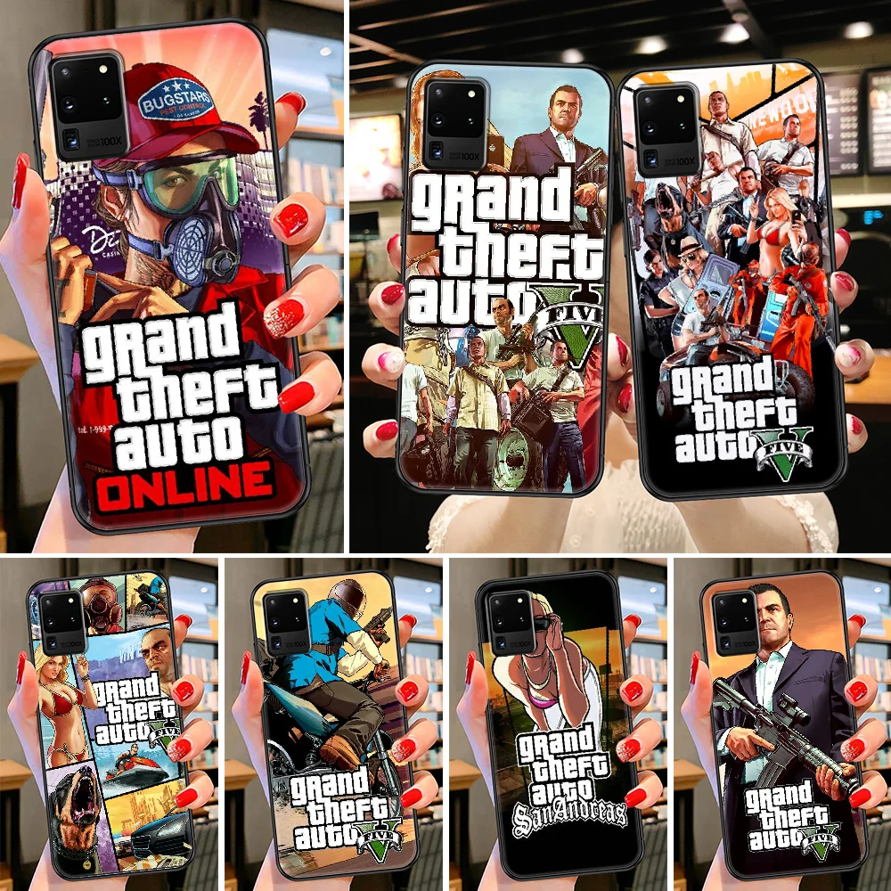 Grand Theft Auto GTA GTA5 чехол для телефона Samsung Galaxy Note 4 8 9 10 20 S8 S9 S10 S10E S20 Plus UITRA Ультра черный