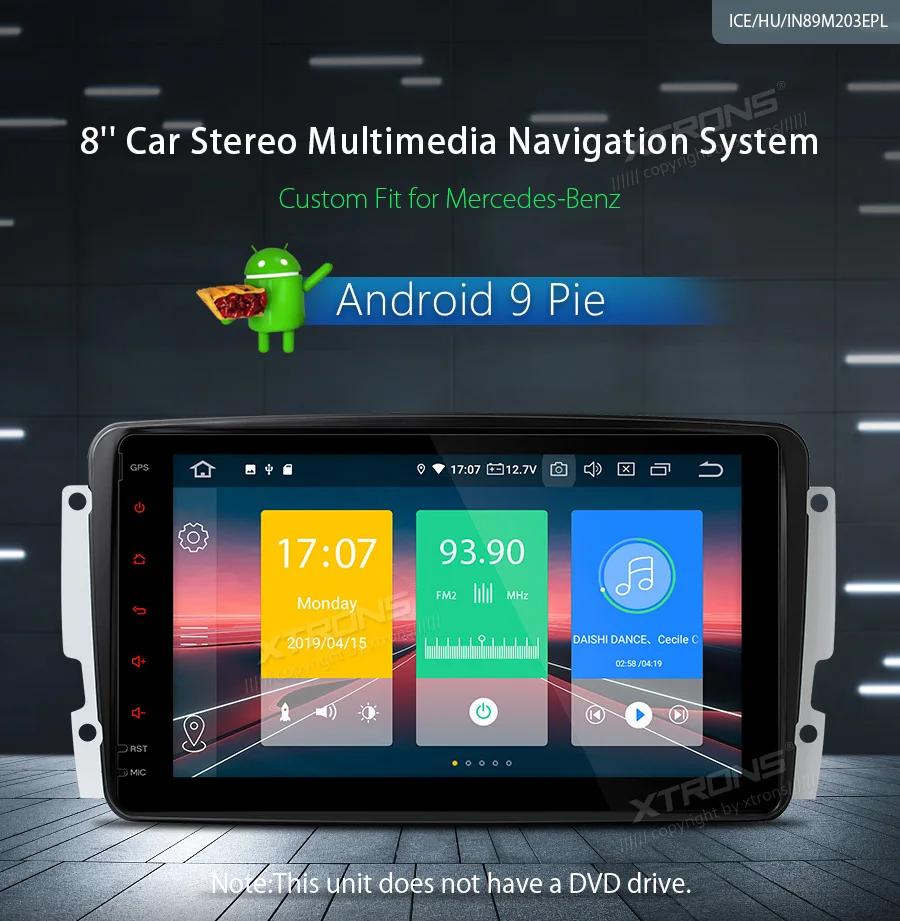 XTRONS Android 9,0 Plug Play автомобильный стерео радио плеер gps OBD для Mercedes Benz A-W168 W203 W209 C209 W463 Viano Vito W639 без DVD