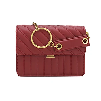 

Discount new 2020 Fashionable Chain Bag for women Small Red Leather Branded Girl Evening Clutch Designer Shoulder Messenger Bag