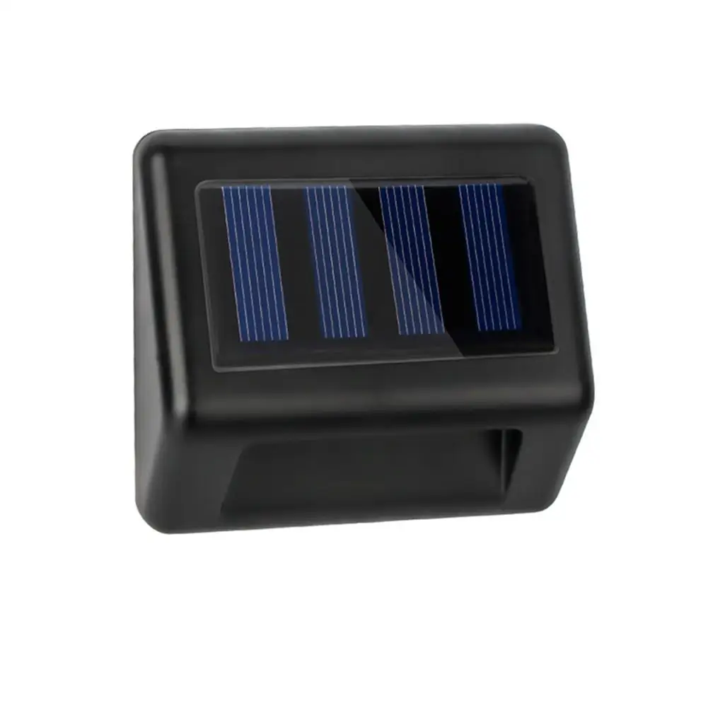 

2PCS Solar 3 LED Stair Light Small Wall Lamp Aisle Outdoor Garden Landscape Courtyard Solar Lamp Black White Light