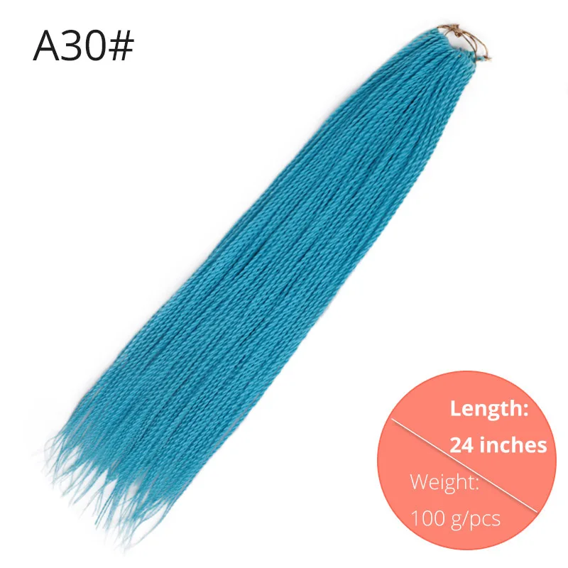 Кофейный коричневый/24# AISIBEAUTY, вязанные косички, волосы, 24 дюйма, Омбре, канальские волосы, синтетические, Сенегальские, крученые волосы для наращивания, для отдыха, косплей - Цвет: Кофейный коричневый/24#