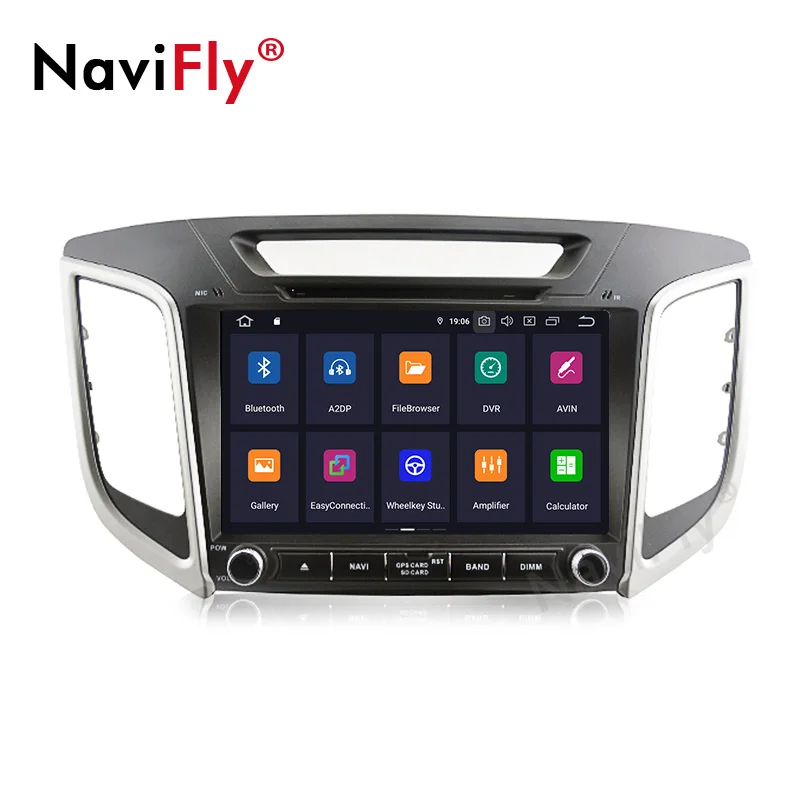 NaviFly Android 9,0 автомобильный мультимедийный плеер " сенсорный экран Авторадио Стерео для HYUNDAI ix25 Поддержка gps навигации