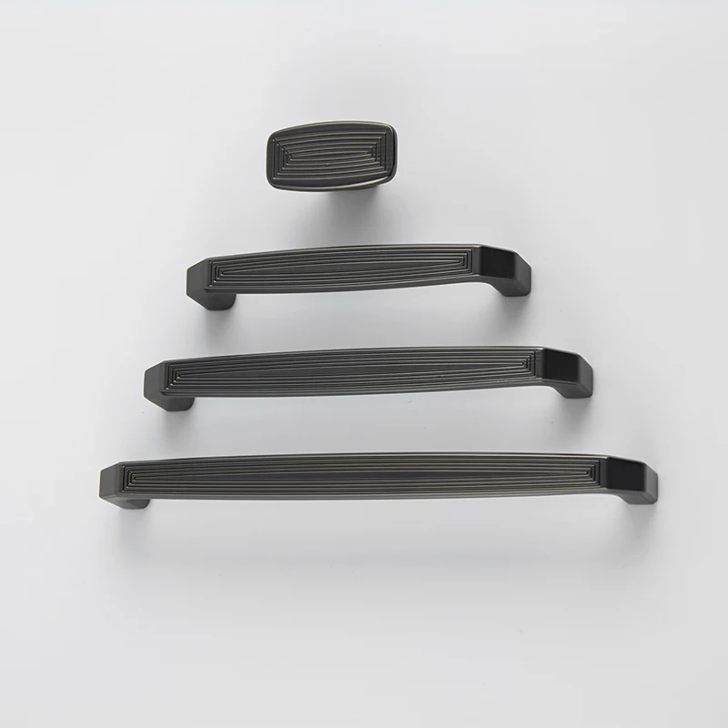 

2020 New Design Gray Zinc Alloy Furniture Cabinet Handle for Kitchen Cupboard