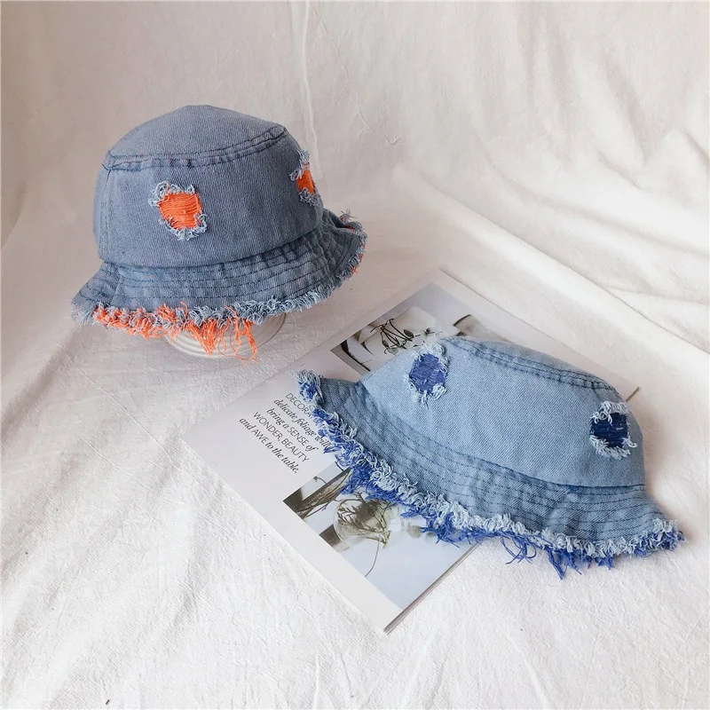 2020 Fashion Baby Hat Summer Spring Baby Cap Denim Blue Kids Hat for Girls Boys 1PC