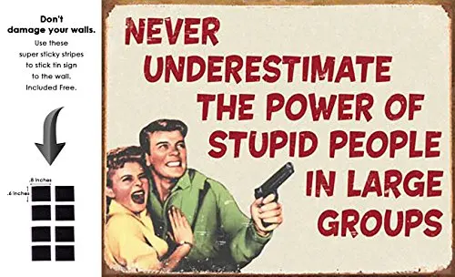 Stupid People Оловянный знак юмористический сарказм забавные винтажные оловянные знаки для общежития-Положите на свою большую девочку трусики металлическая живопись оловянный знак Настенный декор - Цвет: Stupid People